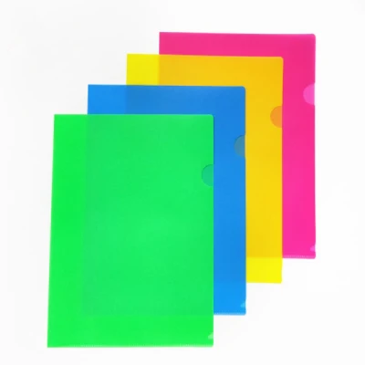 Free Sample PP Plastic L Shape File Folder for A4